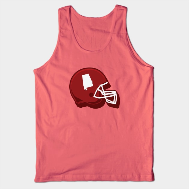 Alabama Outline Football Helmet Tank Top by SLAG_Creative